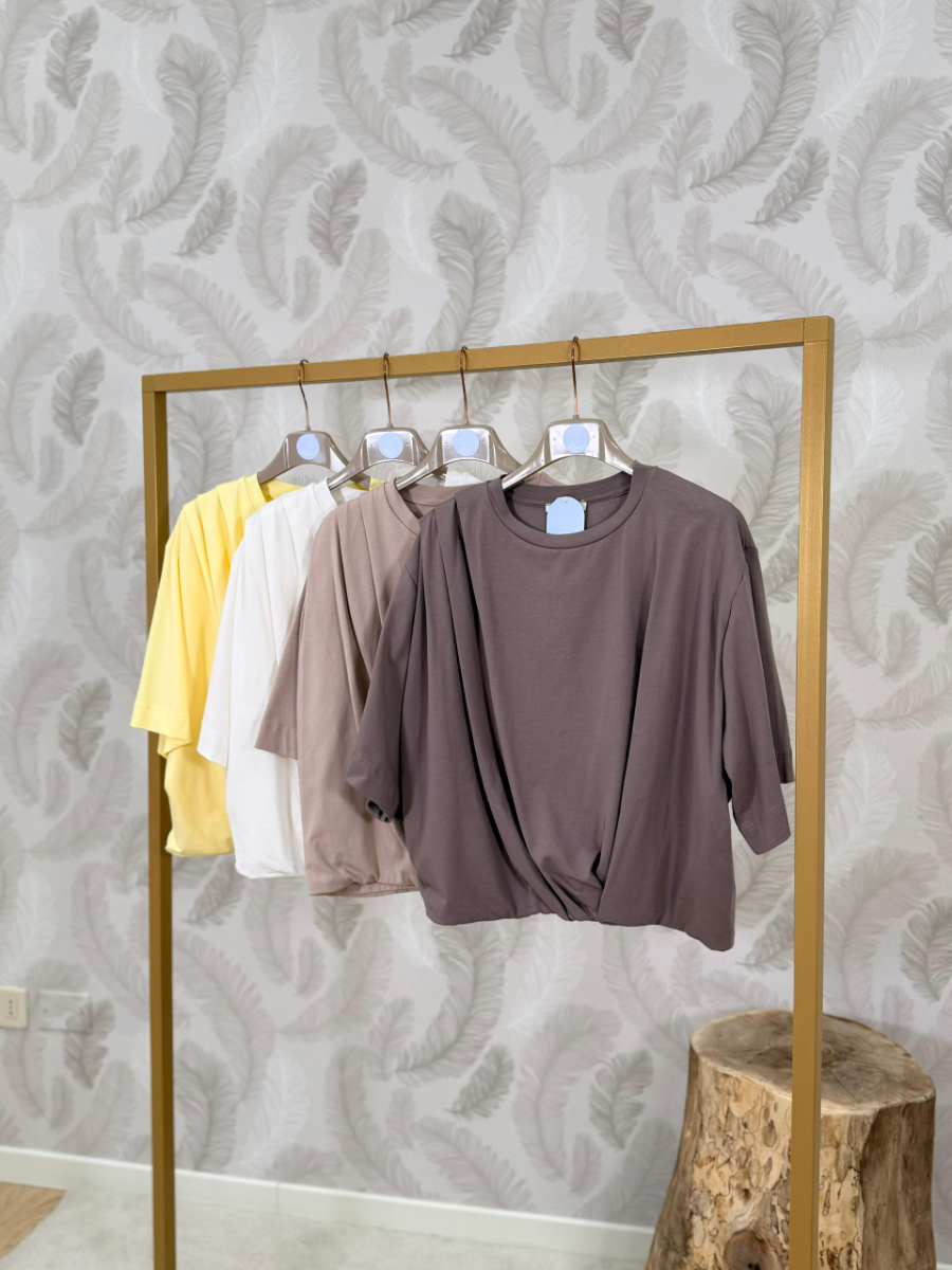 Maglietta cropped a sbuffo